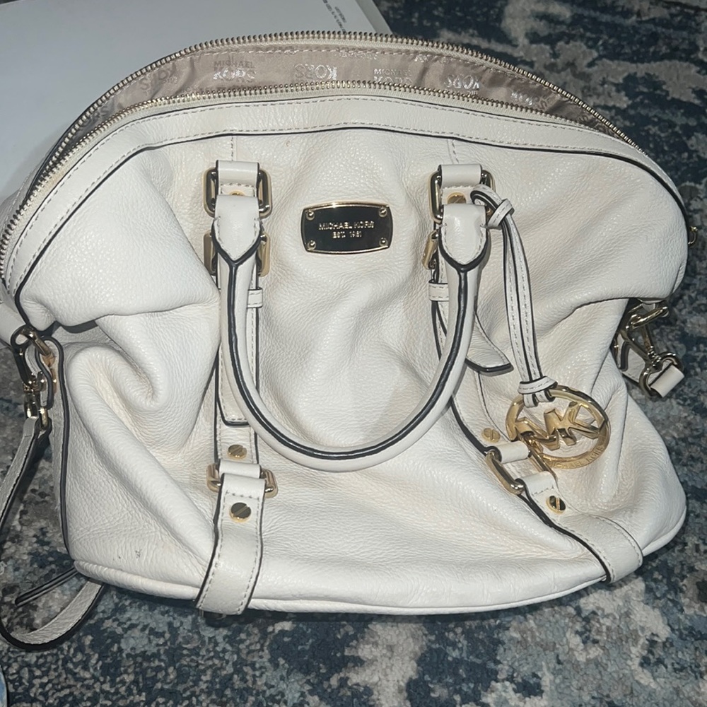 Michael Kors Brandy Bedford Legacy Med Convertible Leather Satchel